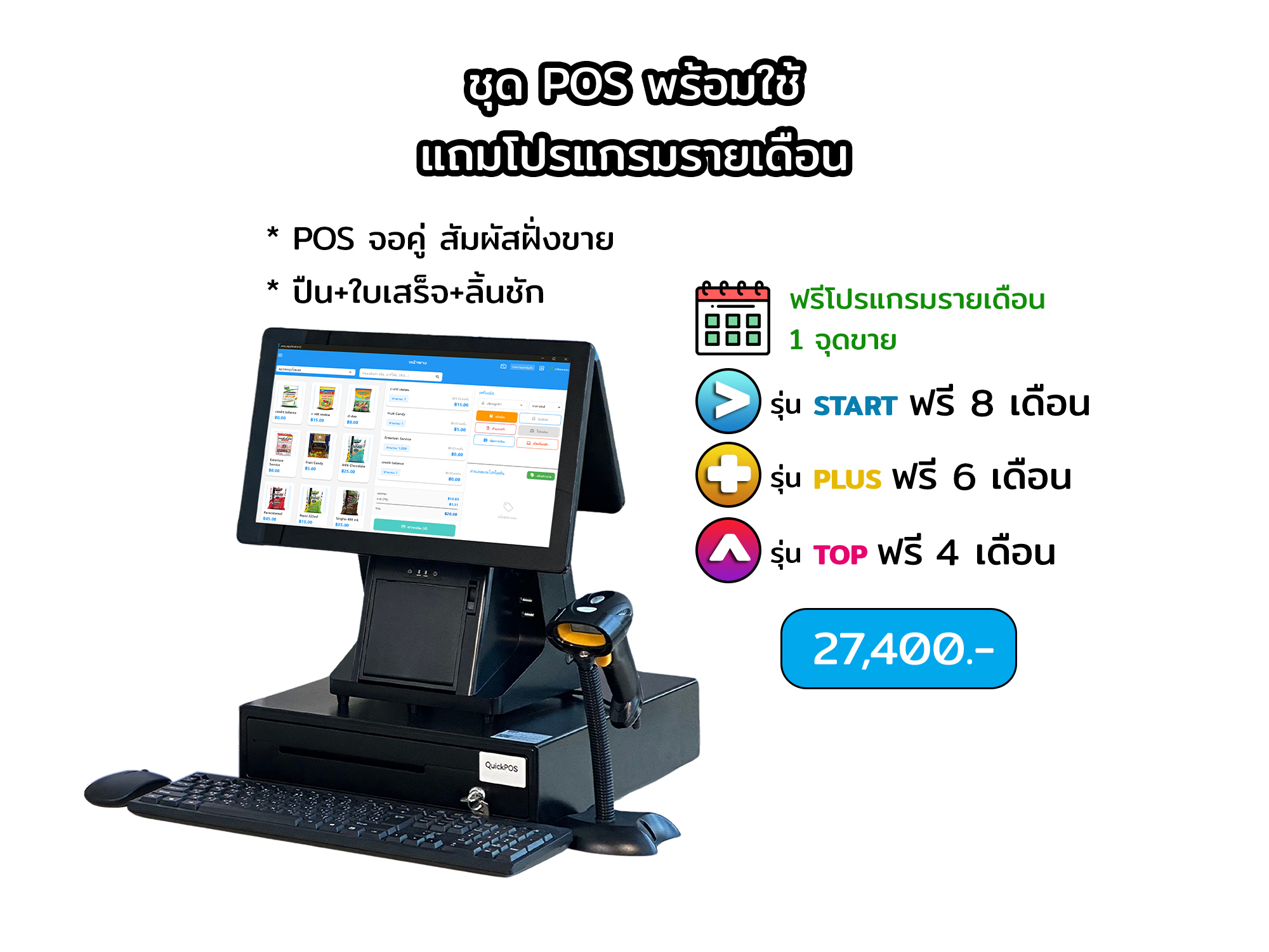ชุดพร้อมใช้ จอคู่